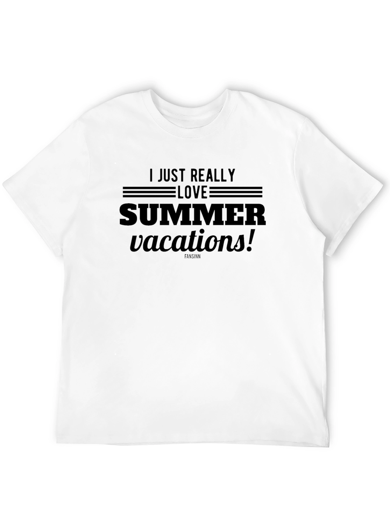 Summer Vacations Black Graphic Tee