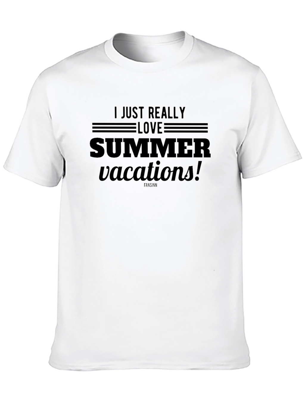 Summer Vacations Black Graphic Tee