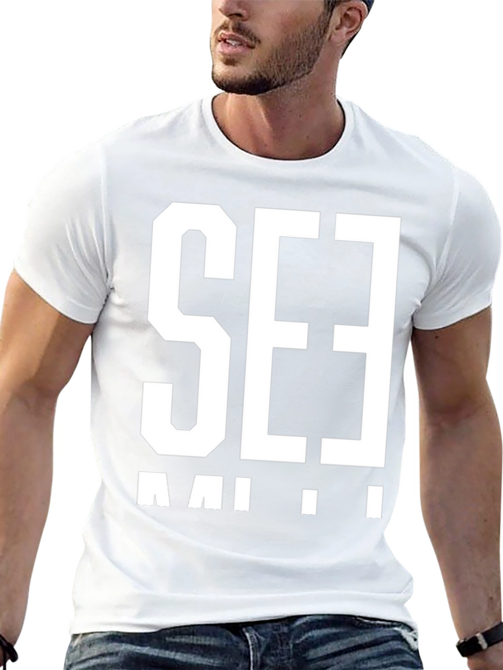 Bold Graphic T-Shirt - Black with White Print