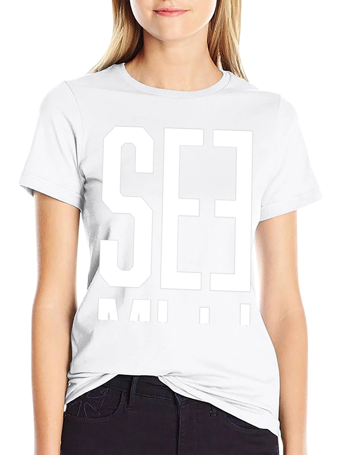 Bold Graphic T-Shirt - Black with White Print