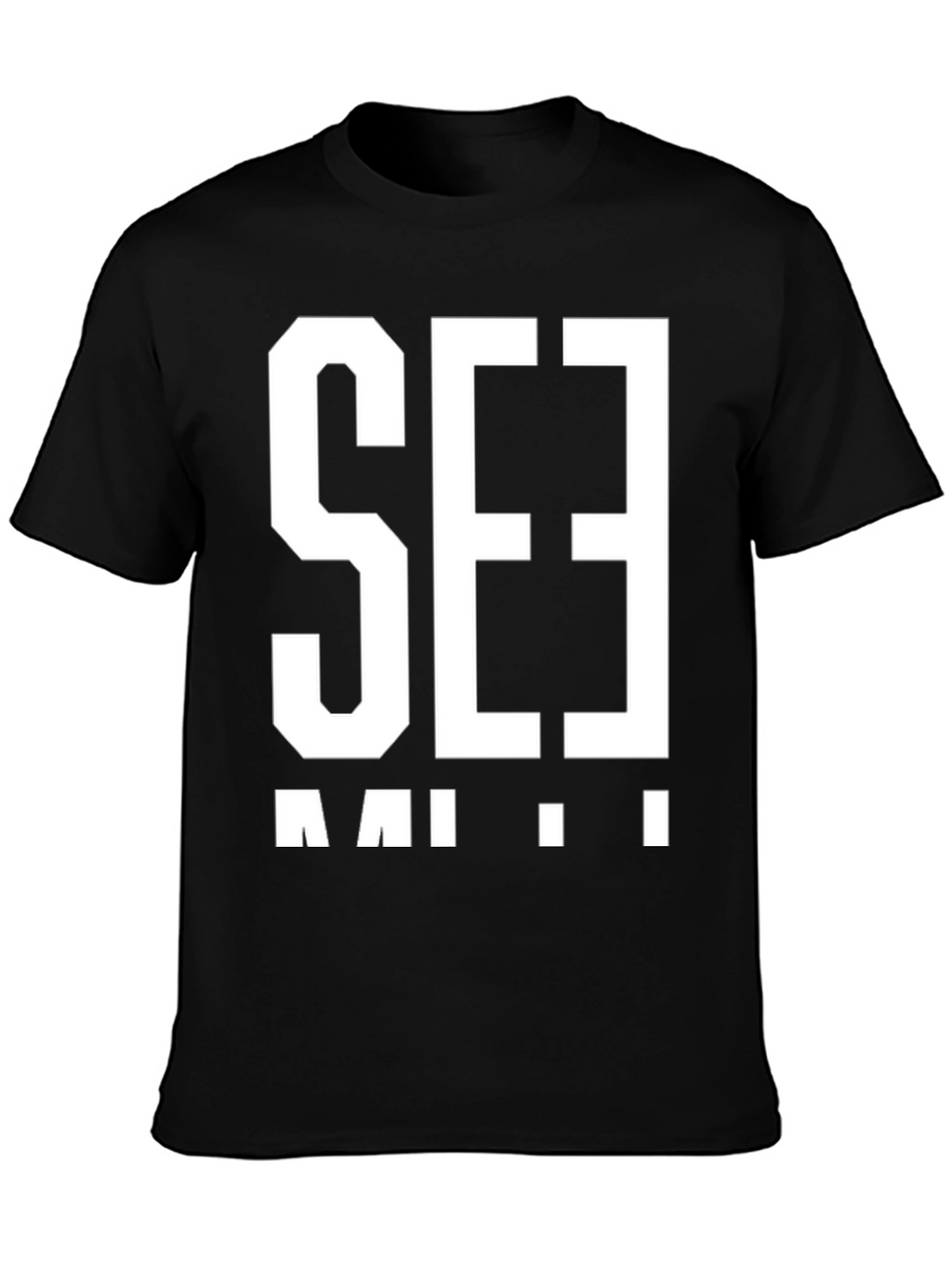 Bold Graphic T-Shirt - Black with White Print