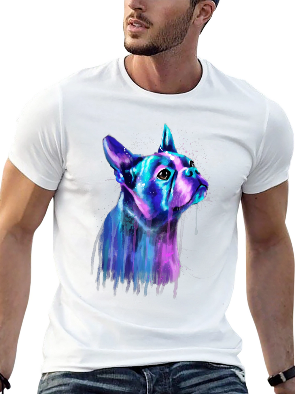 Neon Bulldog Graphic Tee