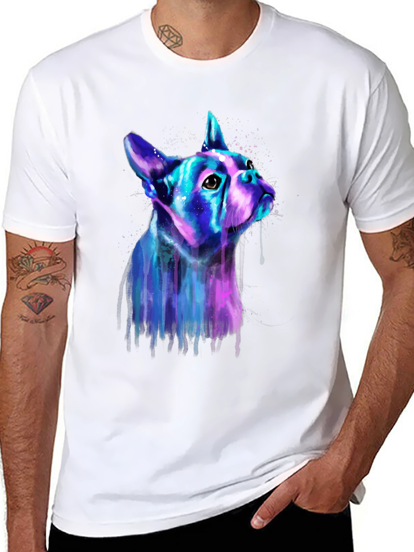 Neon Bulldog Graphic Tee