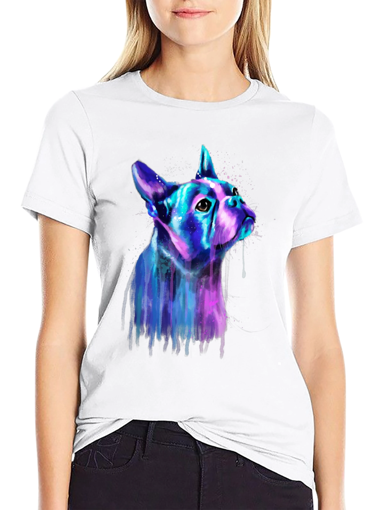 Neon Bulldog Graphic Tee
