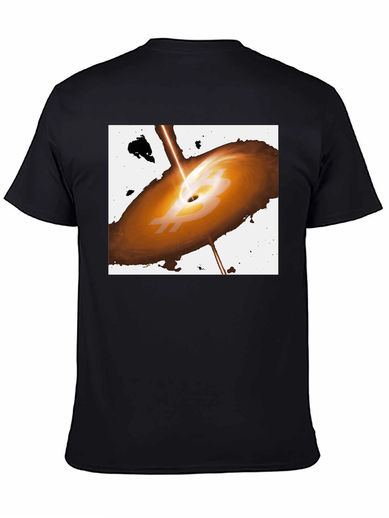 Bitcoin Black Hole T-Shirt - Crypto Galaxy Design