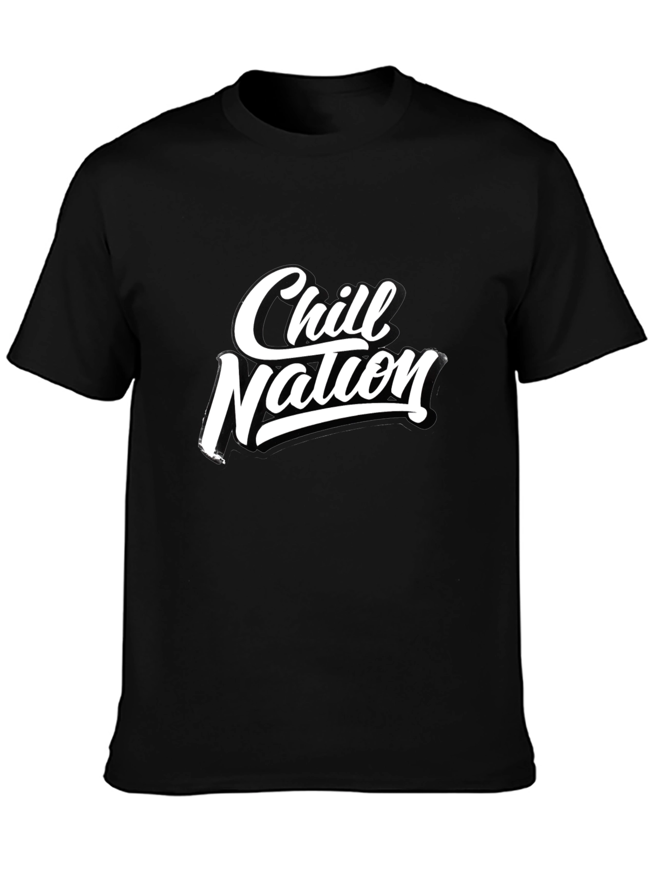 Chill Nation Graphic Tee - Black Short Sleeve