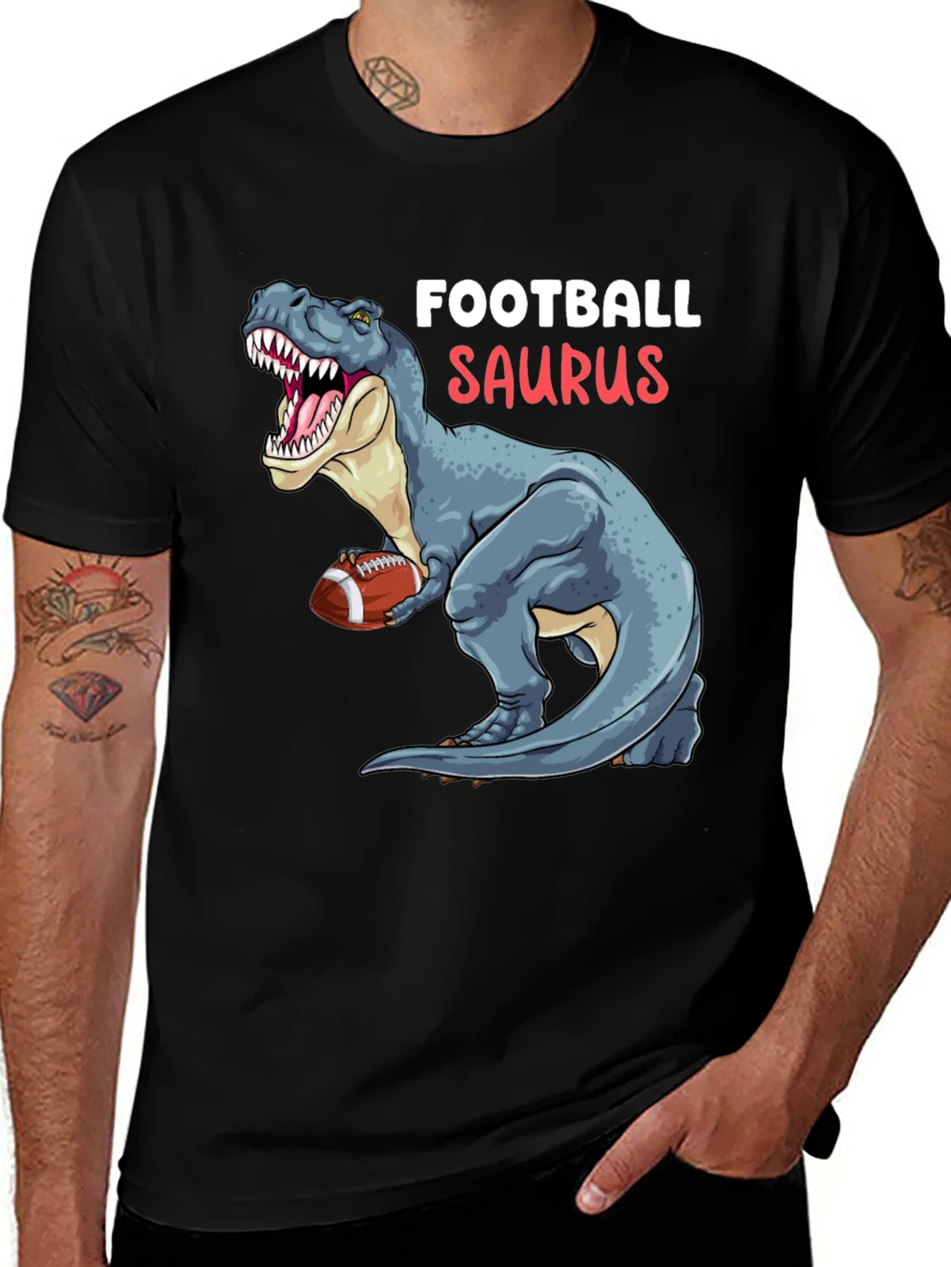 Football Saurus T-Shirt: Dinosaur Sports Tee
