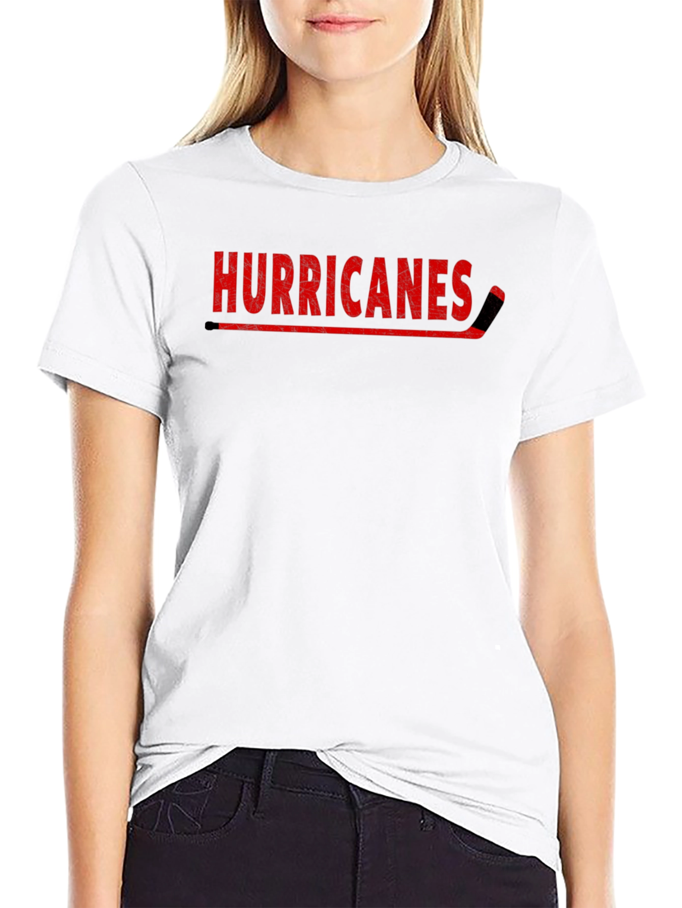Hurricanes Hockey Fan T-Shirt - Red on Black