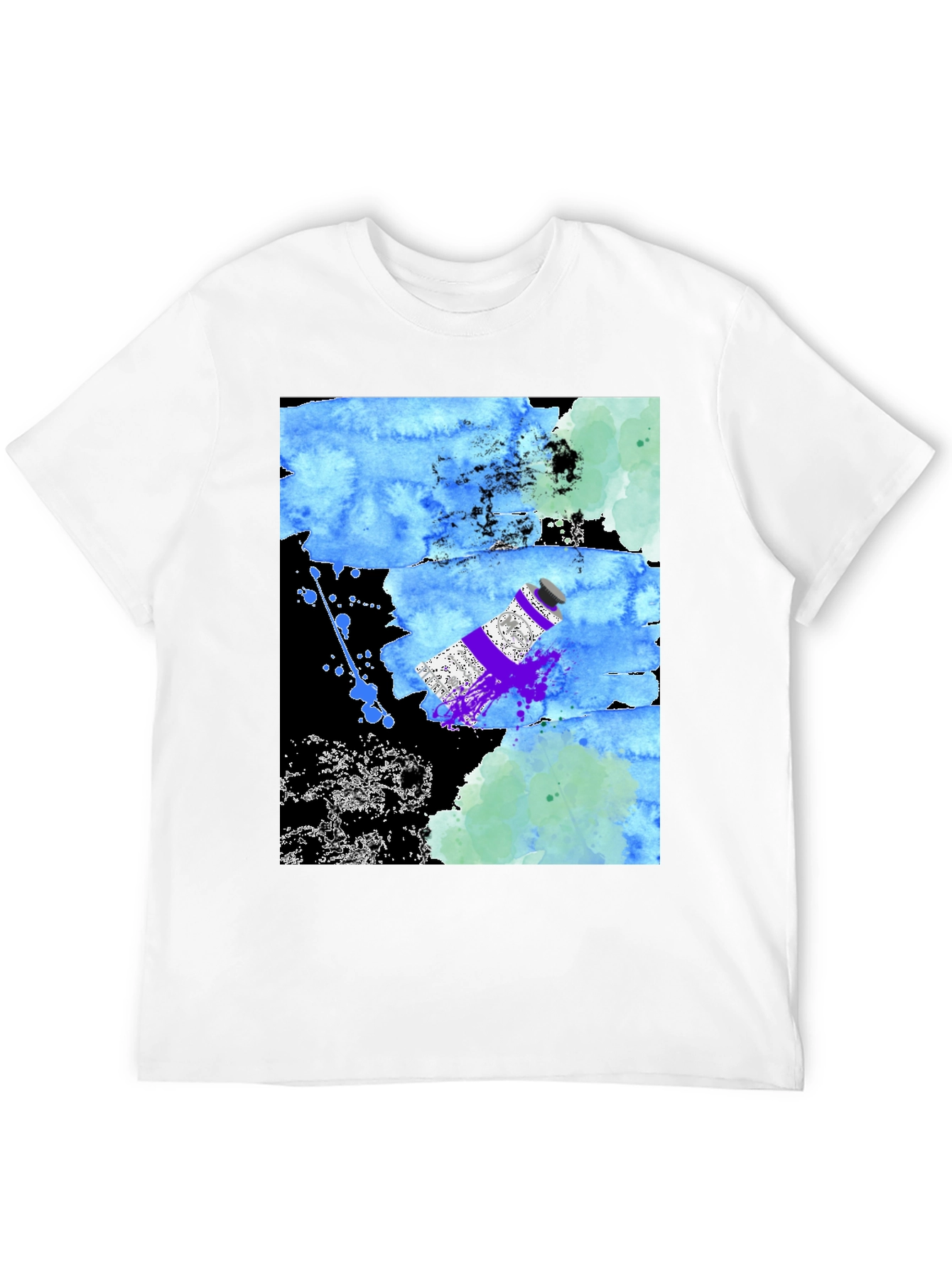 Abstract Art T-Shirt: Paint Tube Splash