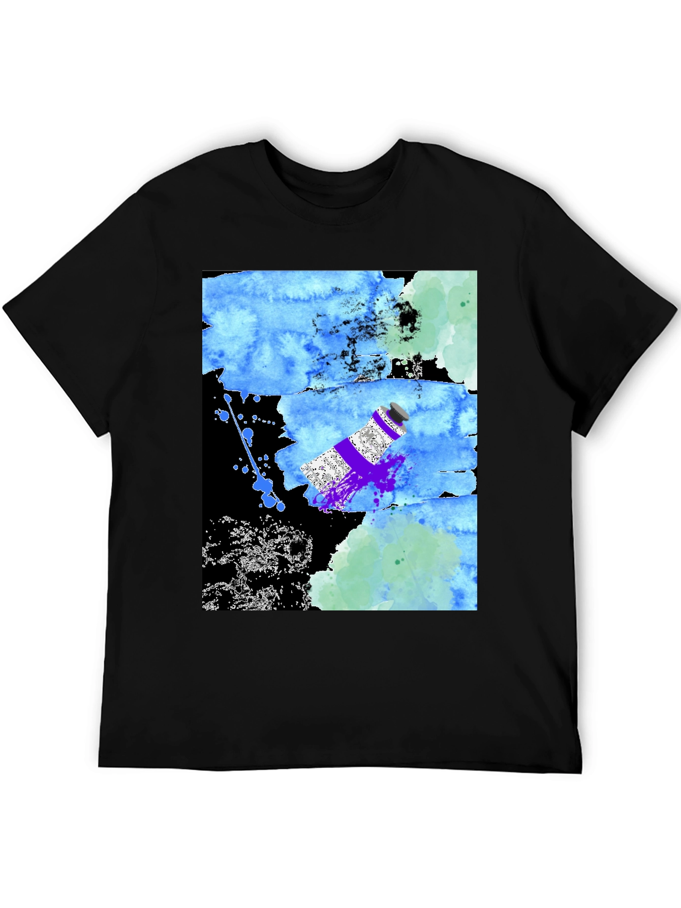 Abstract Art T-Shirt: Paint Tube Splash
