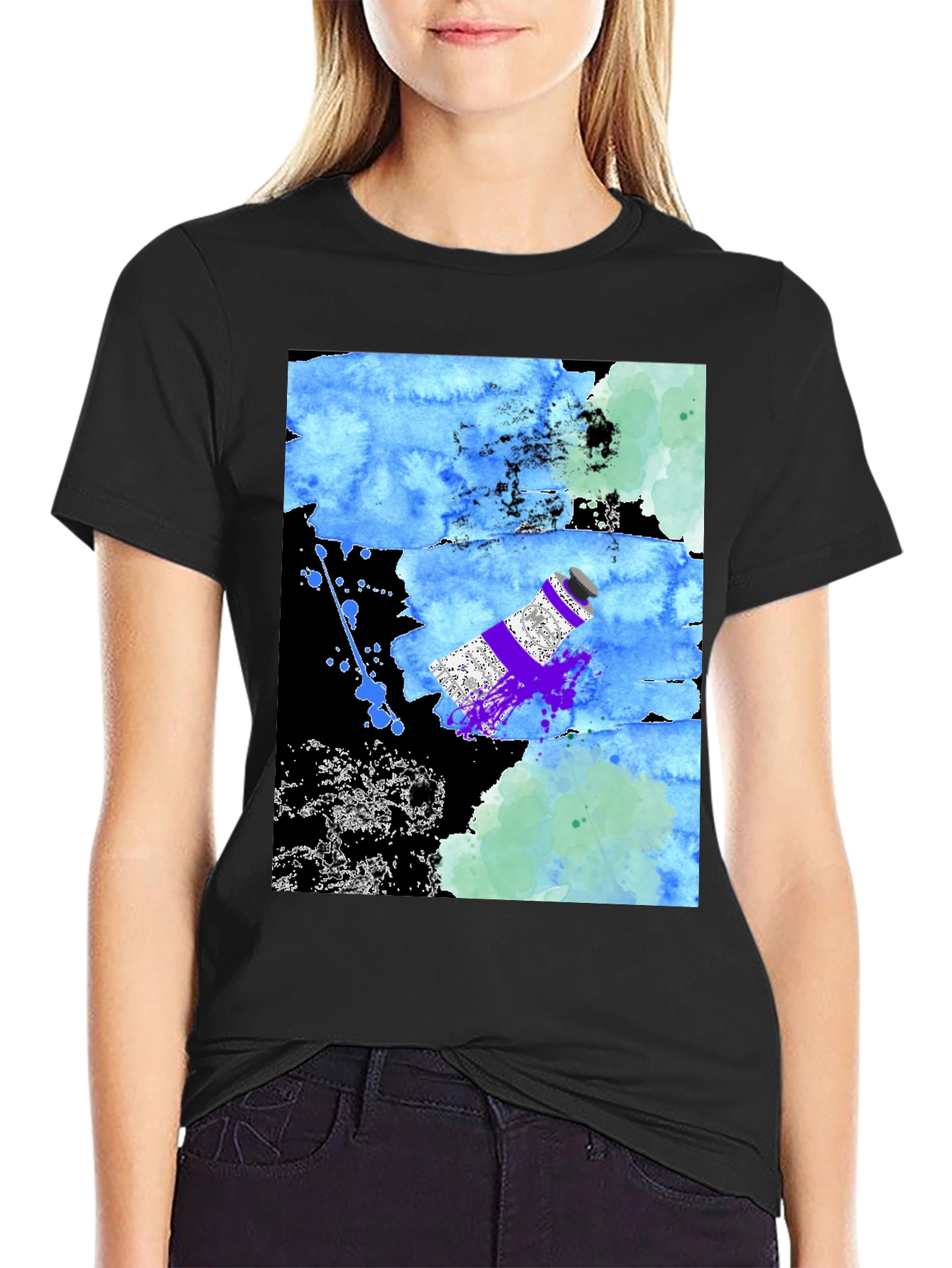 Abstract Art T-Shirt: Paint Tube Splash
