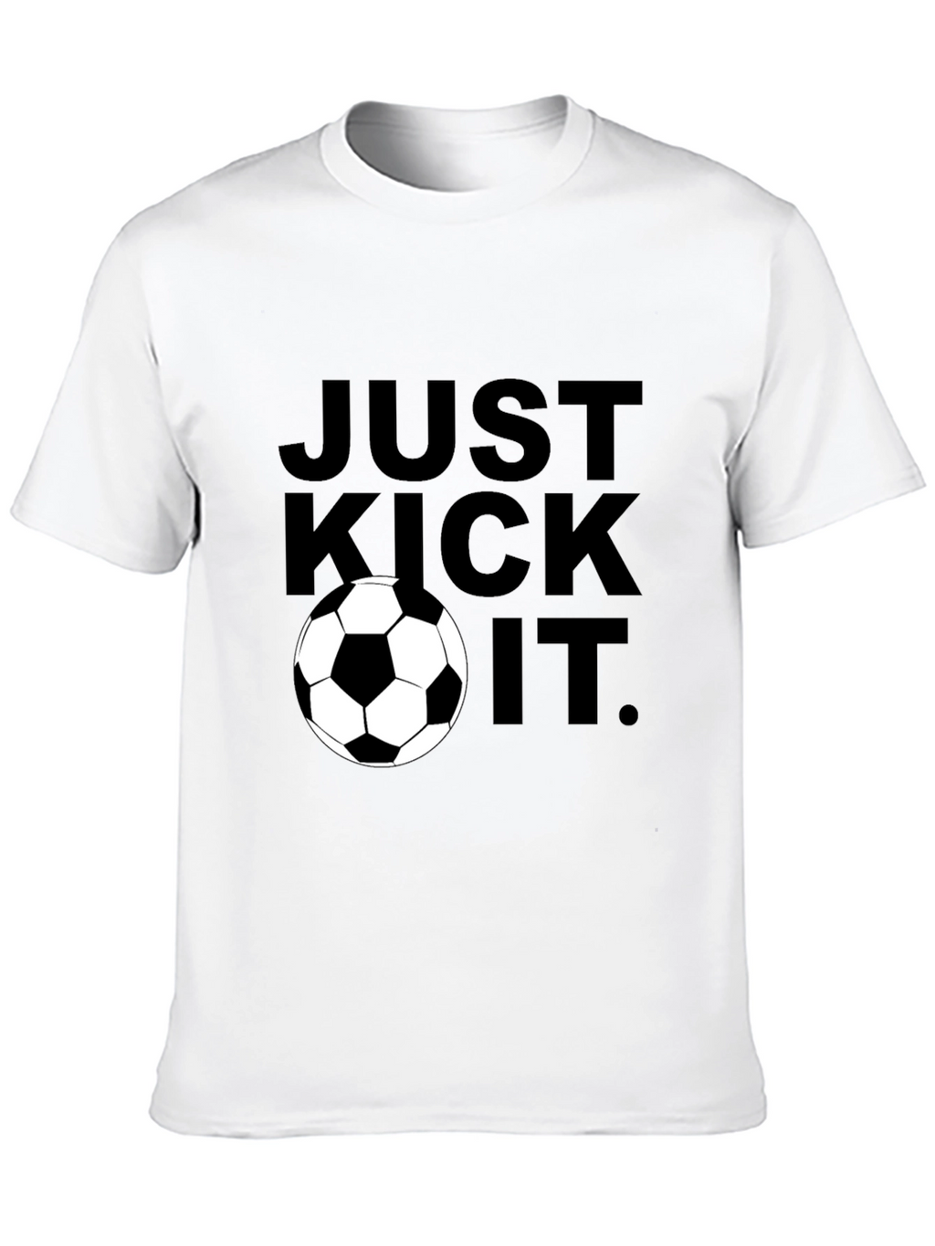 Just Kick It Graphic Tee - Soccer Ball Design