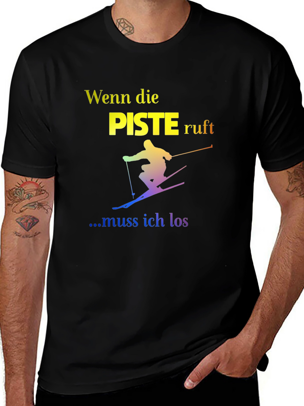 Ski Slope T-Shirt - German Text