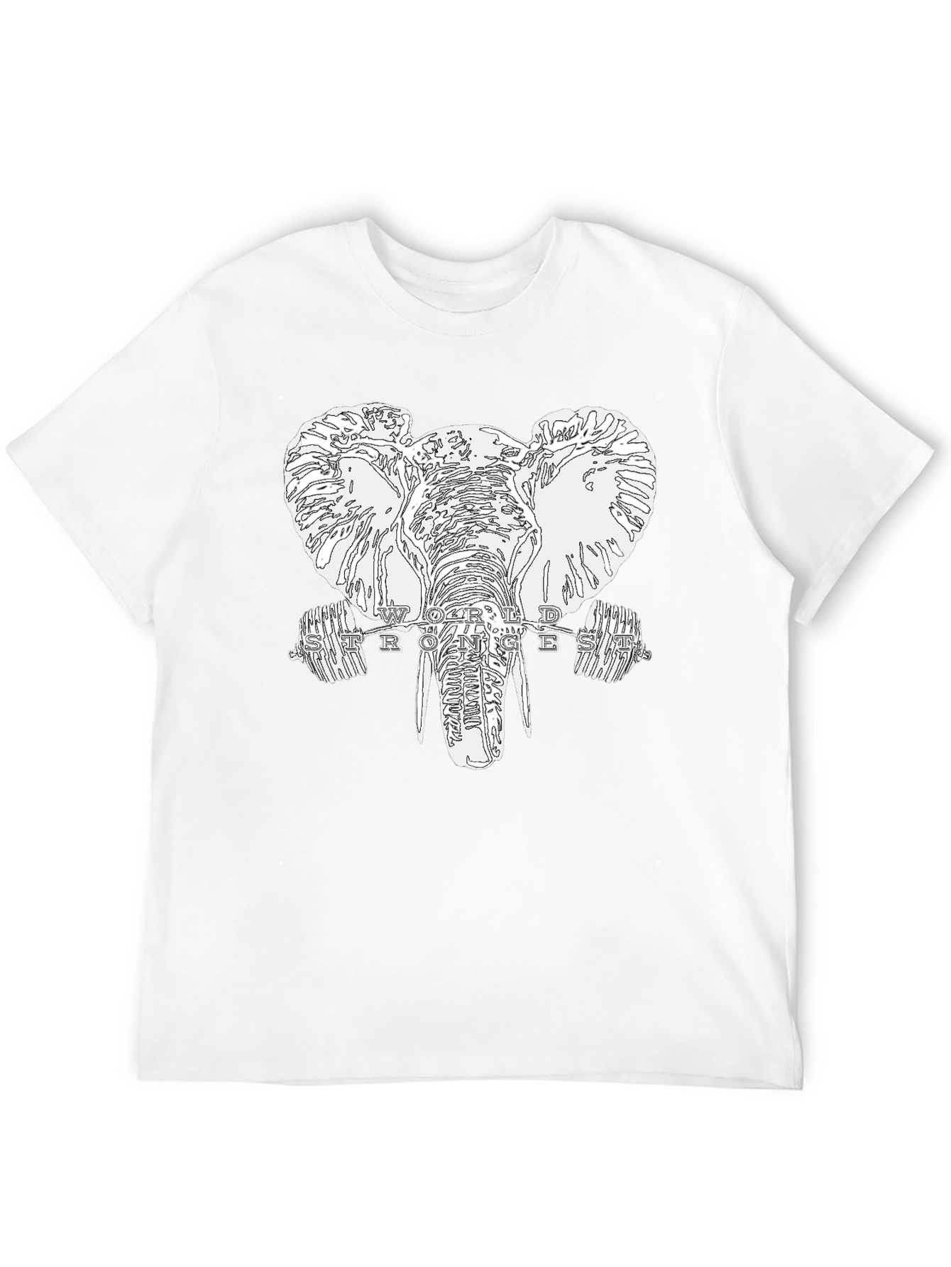 Elephant Strongest T-Shirt - Black Graphic Tee