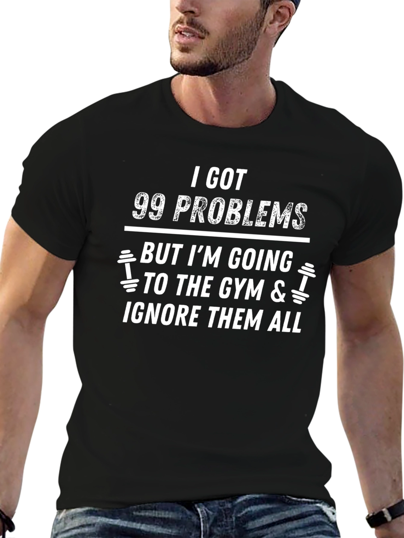 Funny Workout T-Shirt - 99 Problems Gym Tee