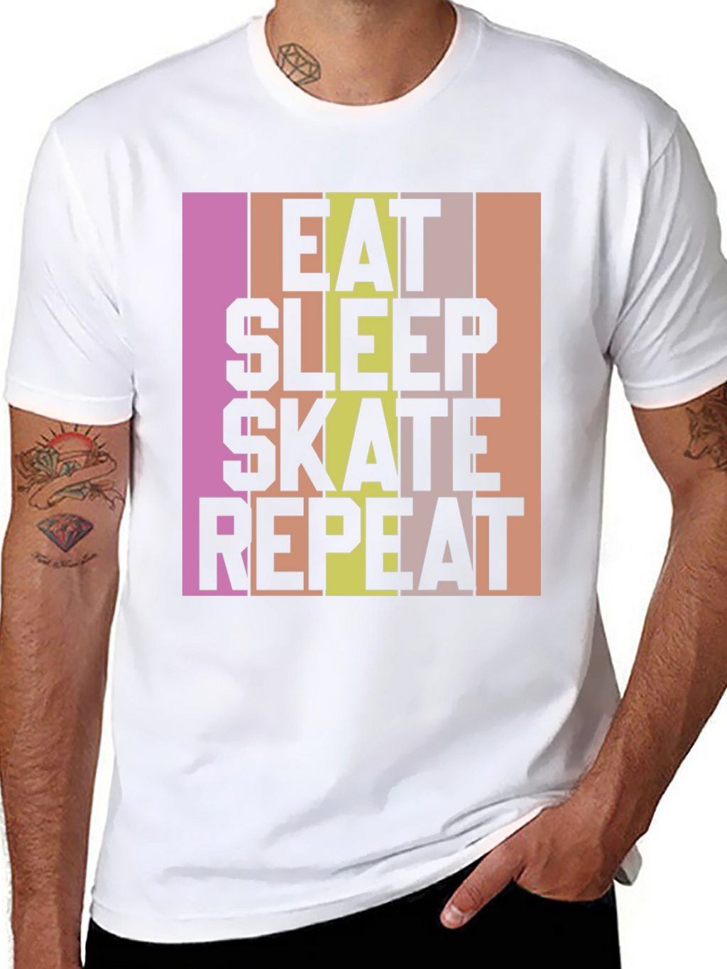Eat Sleep Skate Repeat Graphic T-Shirt