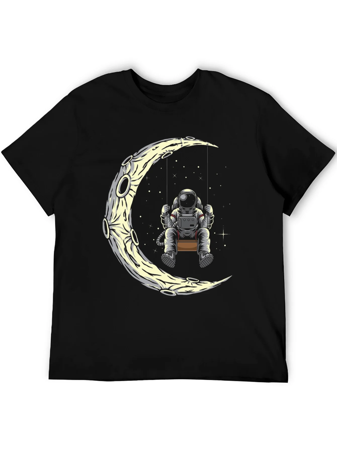 Astronaut Moon Swing Graphic Tee - Black