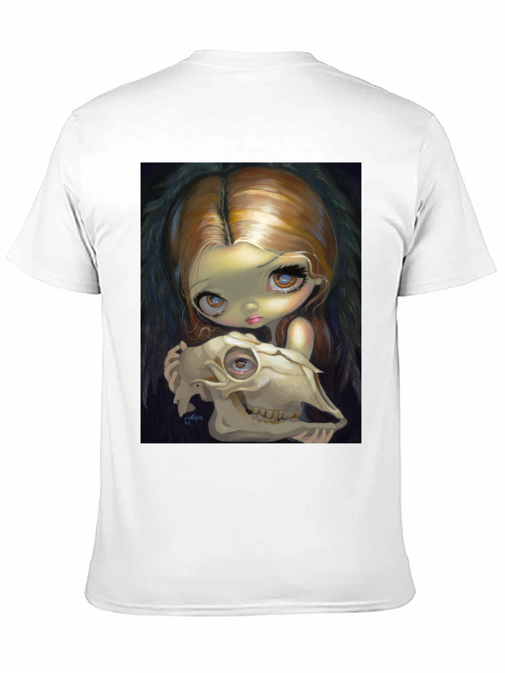 Eerie Girl Skull Graphic T-Shirt