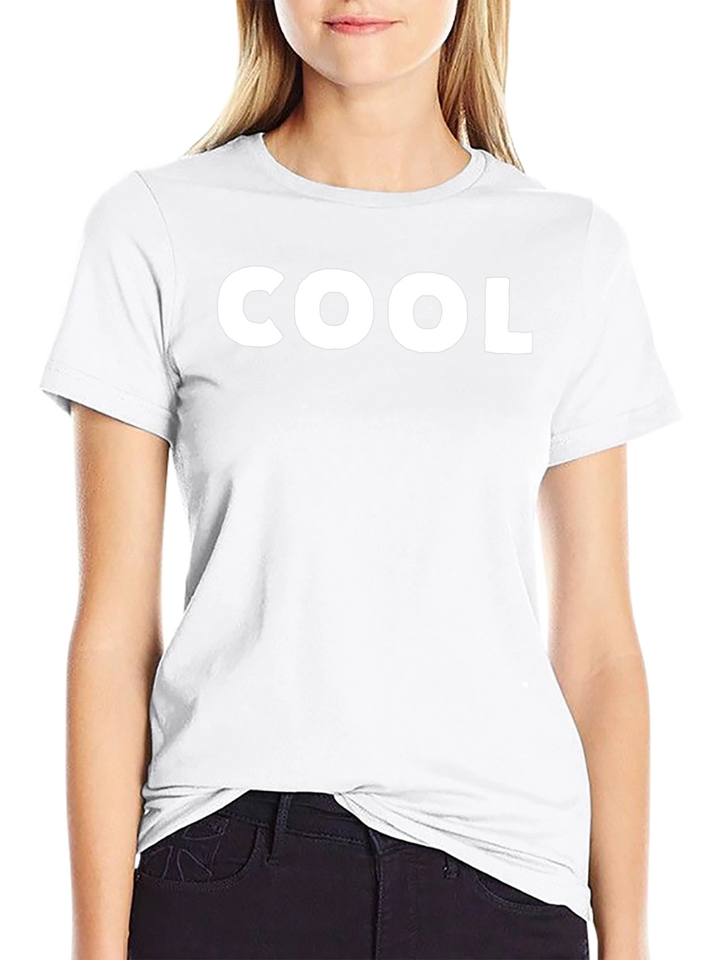 Cool Graphic Tee - Black Cotton Blend Casual Shirt