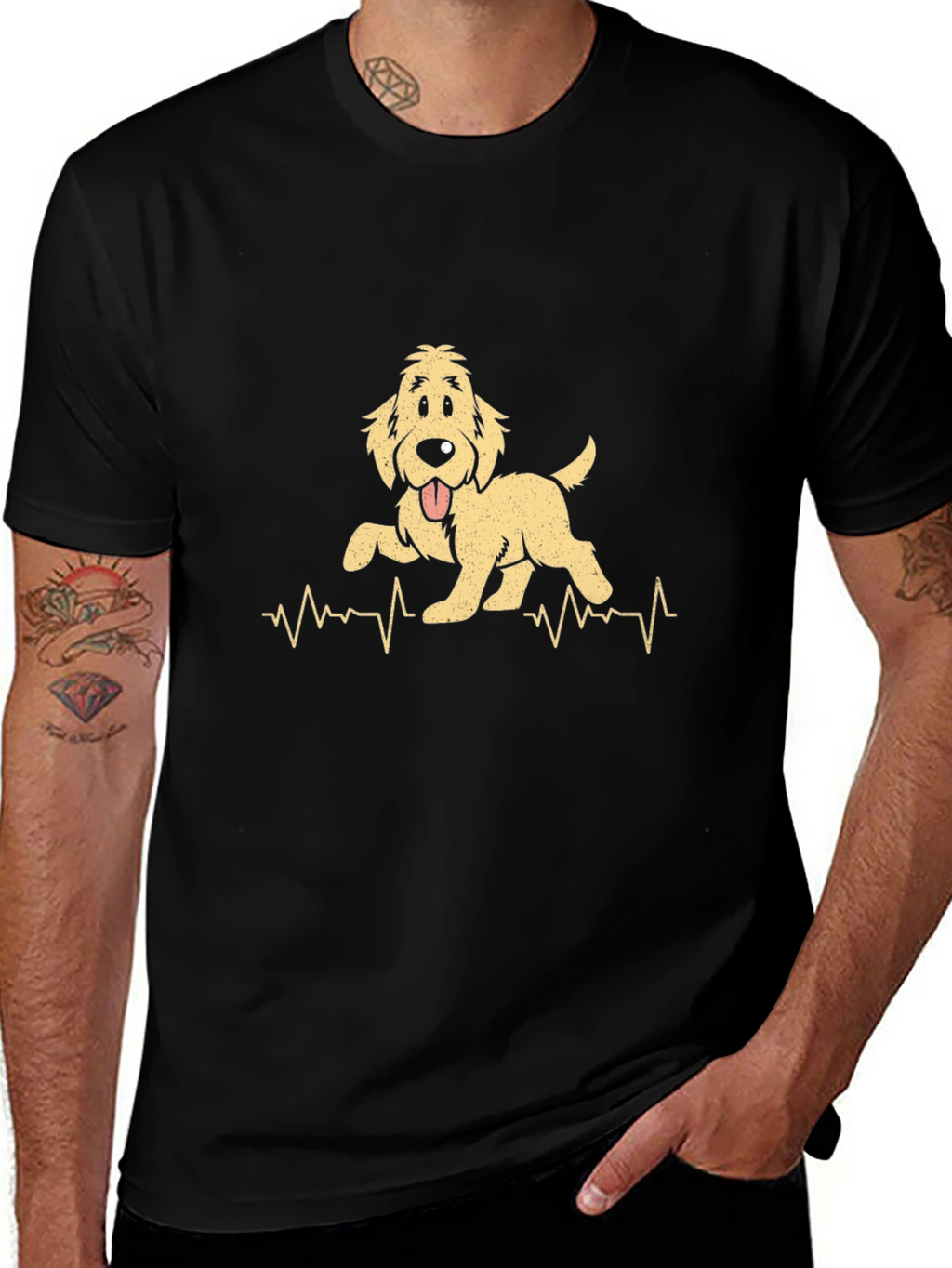 Dog Heartbeat T-Shirt - Cute Pet Lover Tee