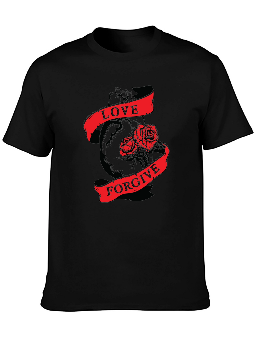 Love & Forgive Black Graphic Tee
