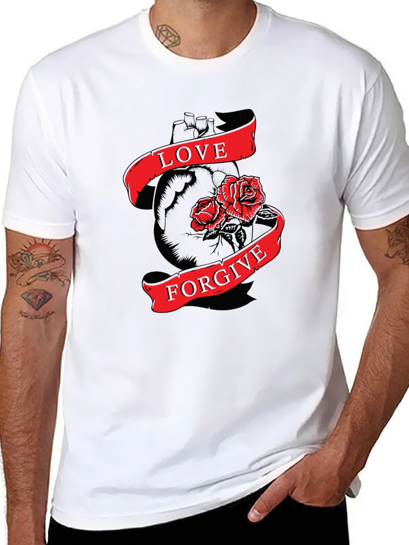 Love & Forgive Black Graphic Tee