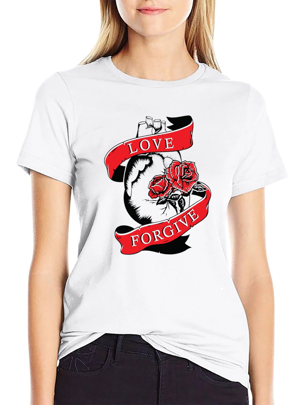 Love & Forgive Black Graphic Tee