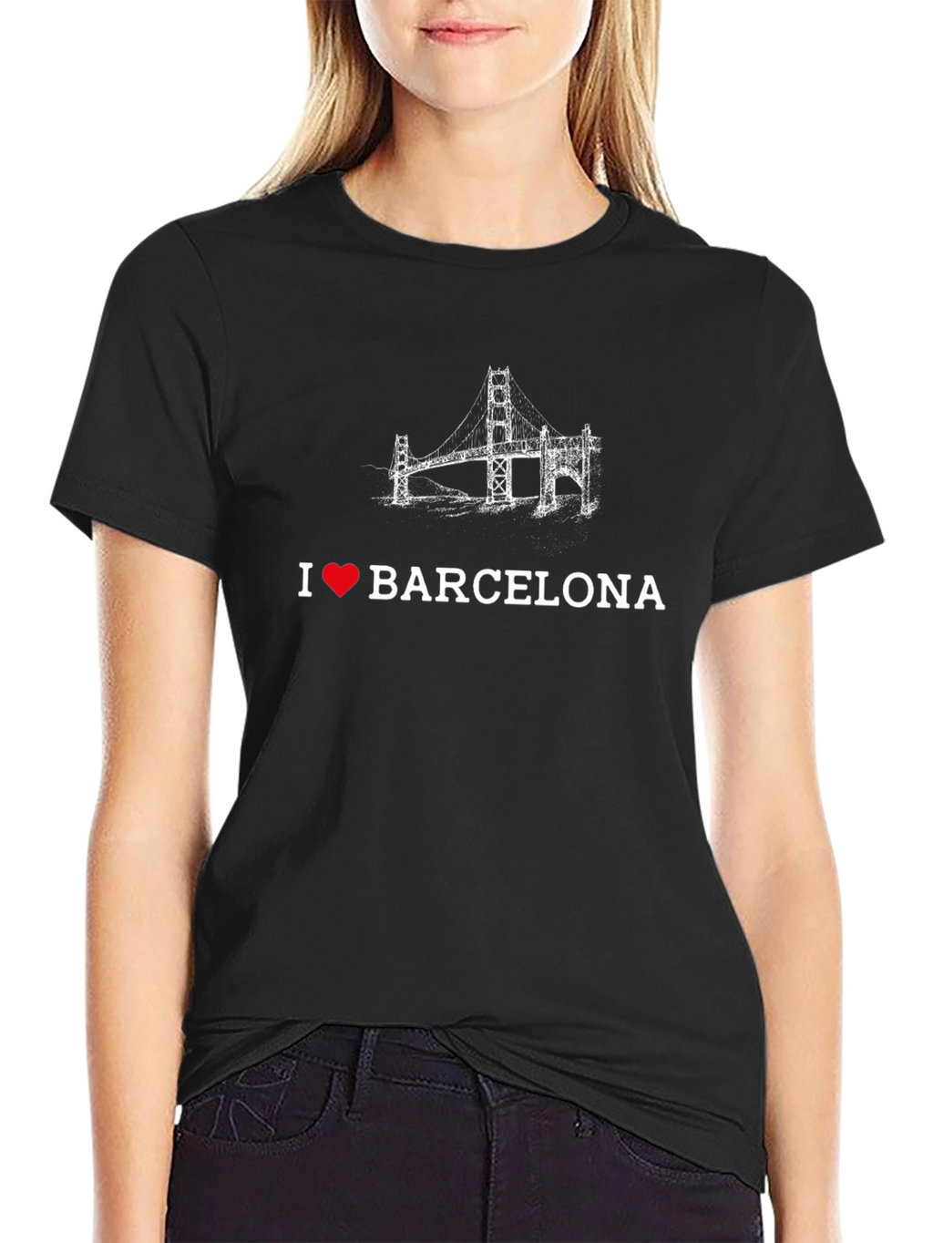 I Love Barcelona Black T-Shirt