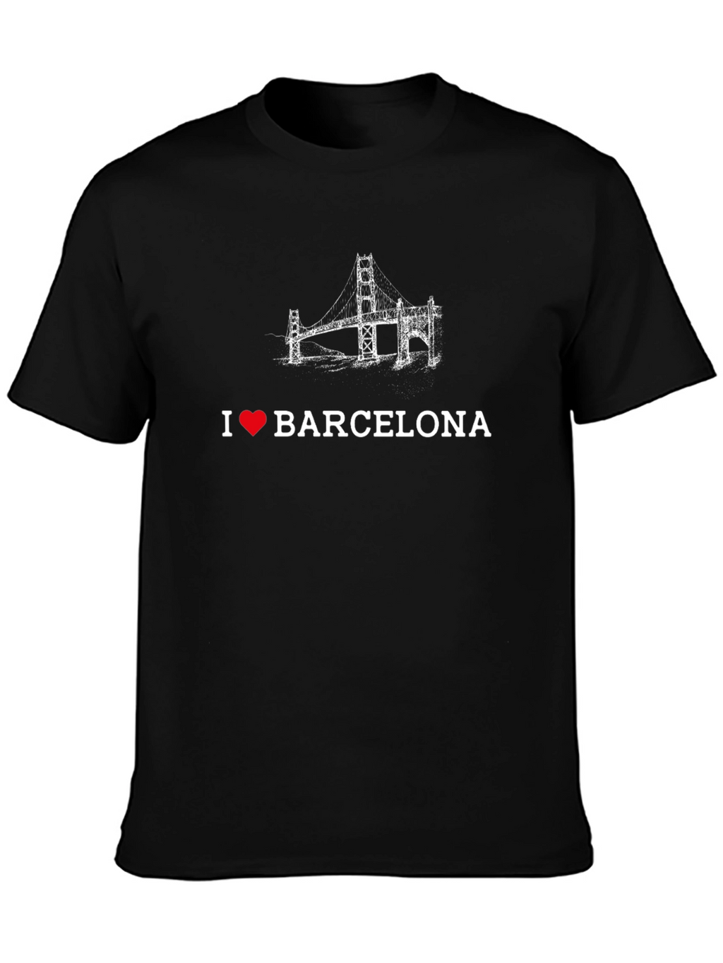 I Love Barcelona Black T-Shirt