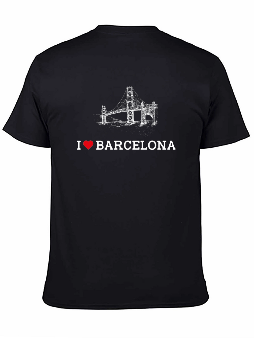 I Love Barcelona Black T-Shirt