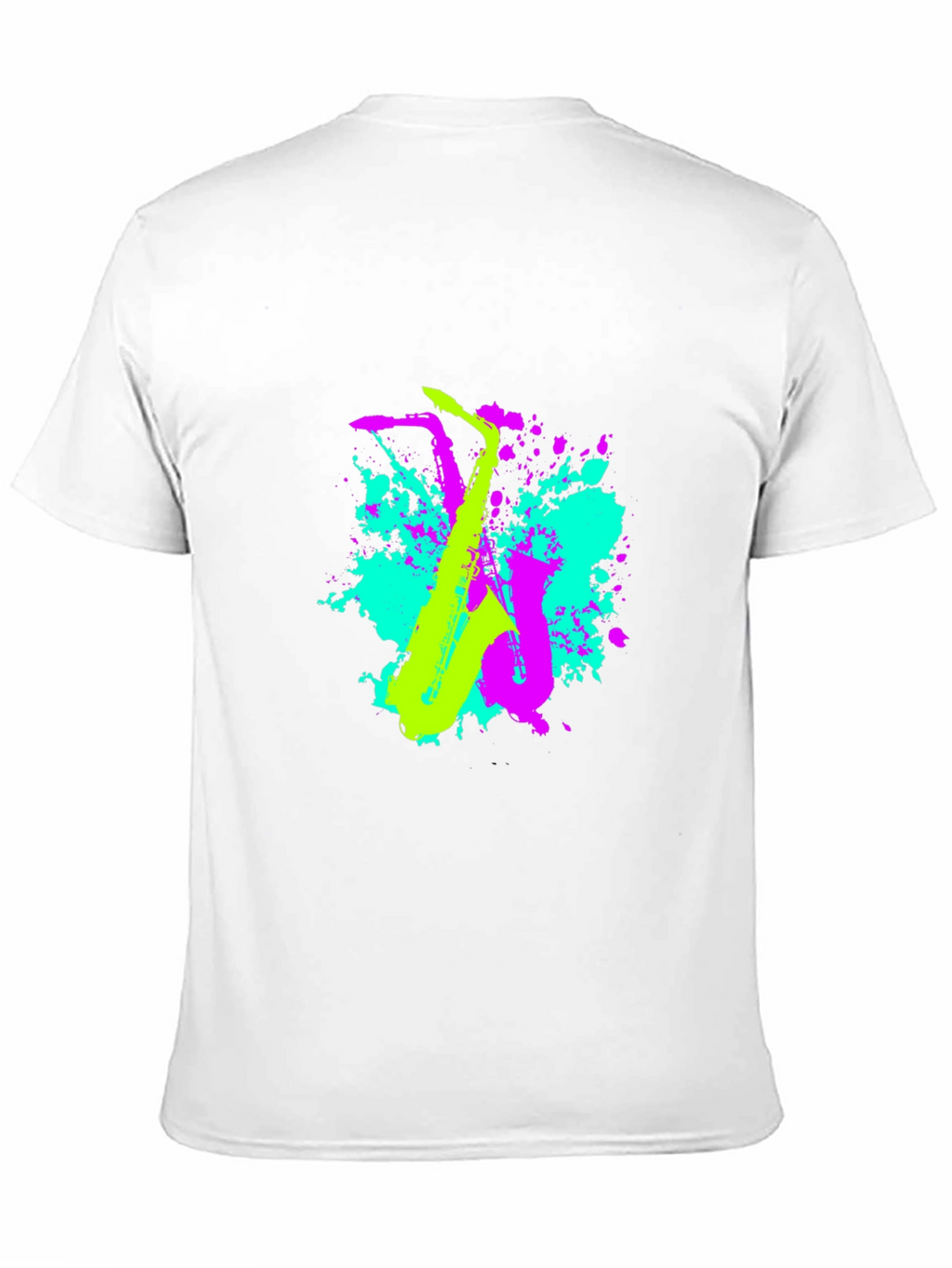 Neon Saxophone Graphic T-Shirt - Music Lovers Tee
