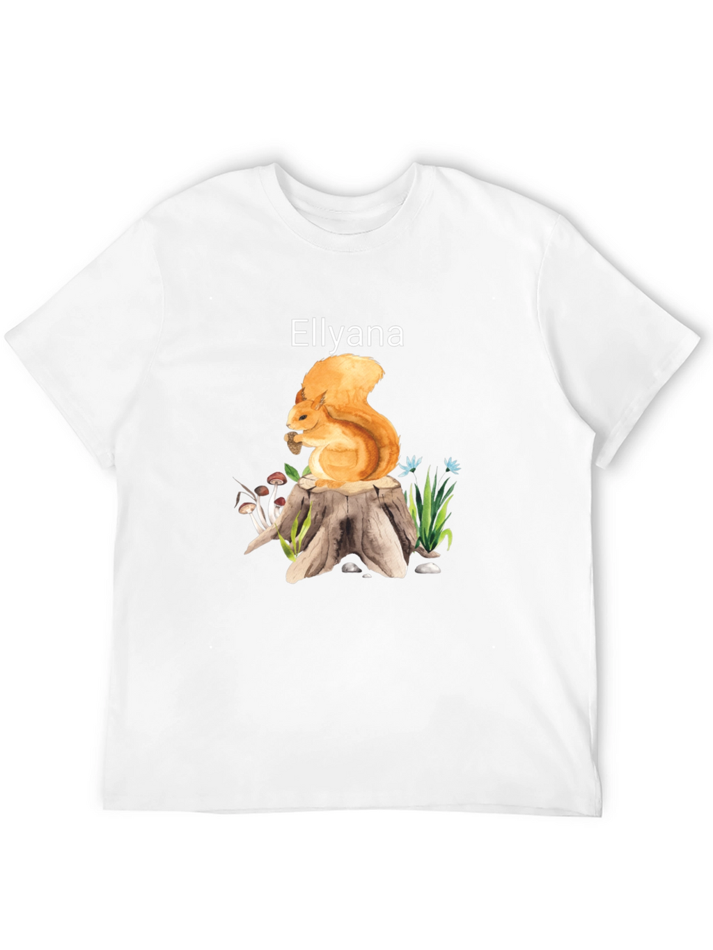 Squirrel Stump Tee - Ellyana Wildlife Black Shirt