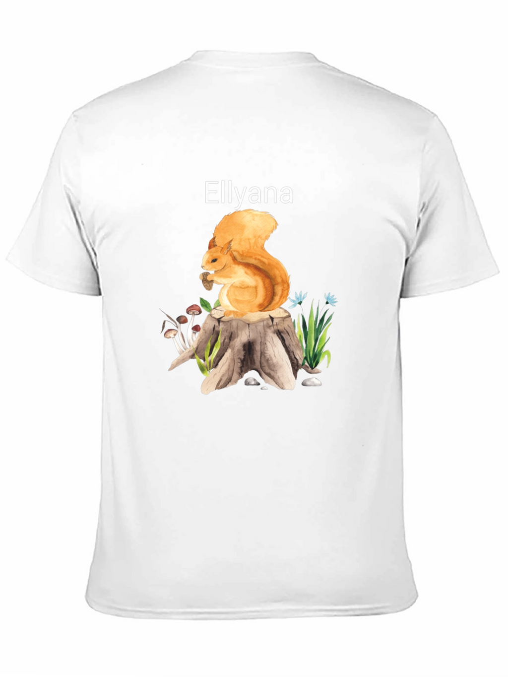 Squirrel Stump Tee - Ellyana Wildlife Black Shirt