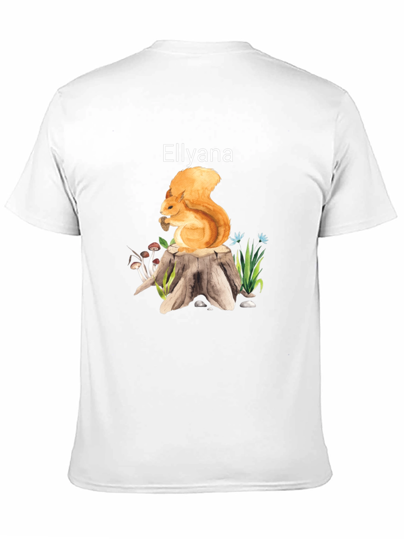 Squirrel Stump Tee - Ellyana Wildlife Black Shirt