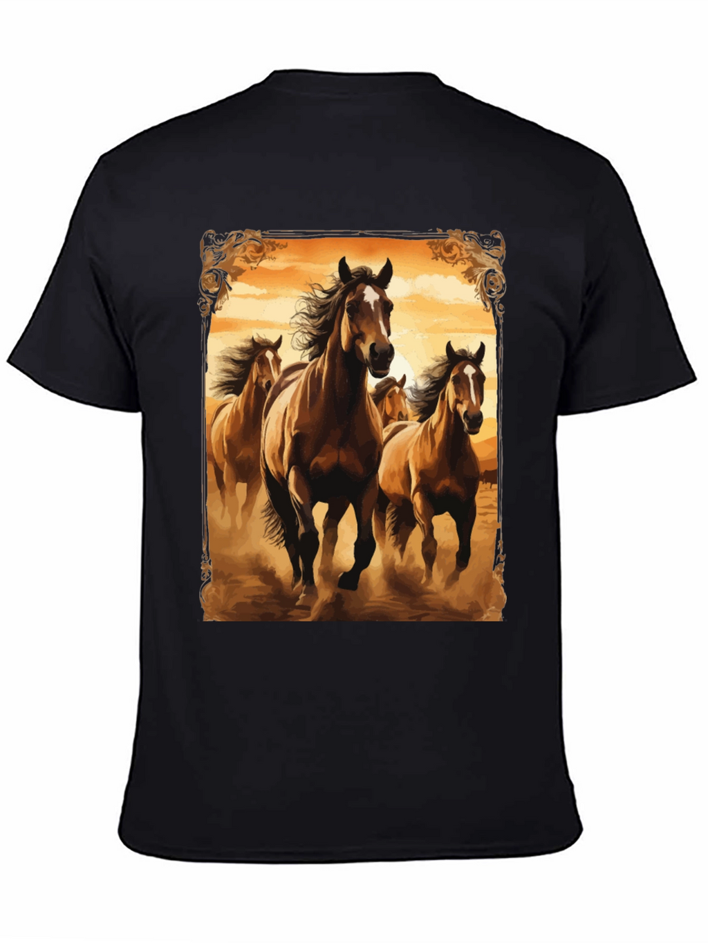 Horse Herd Graphic Tee - Black T-Shirt