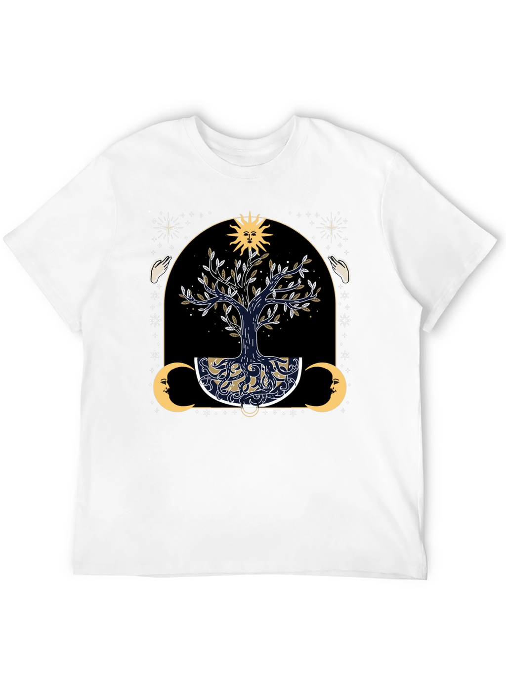 Mystical Tree of Life Graphic Tee - Black