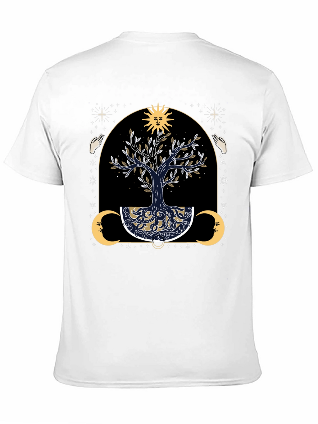 Mystical Tree of Life Graphic Tee - Black