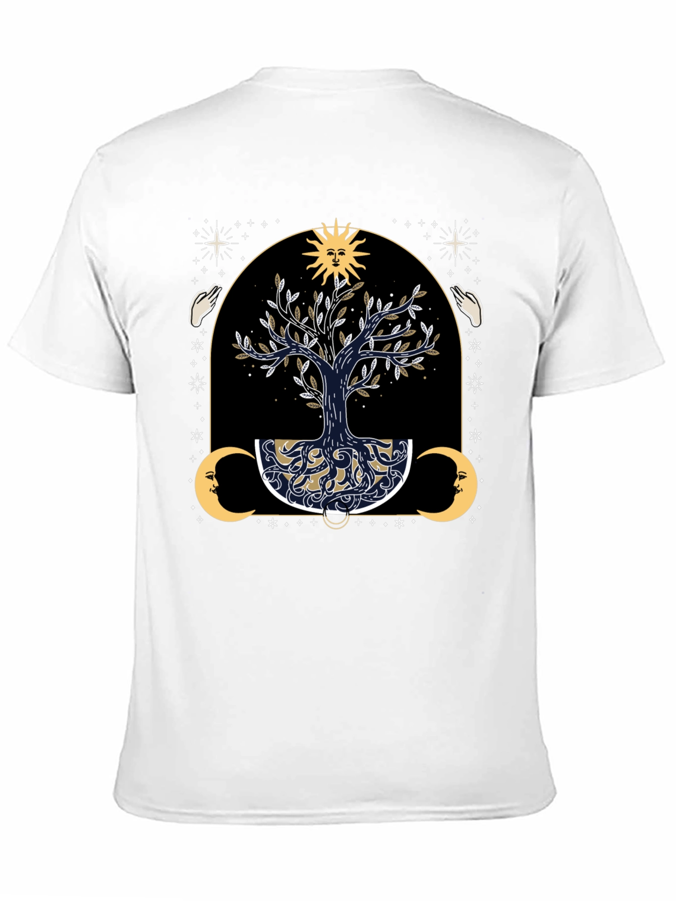 Mystical Tree of Life Graphic Tee - Black