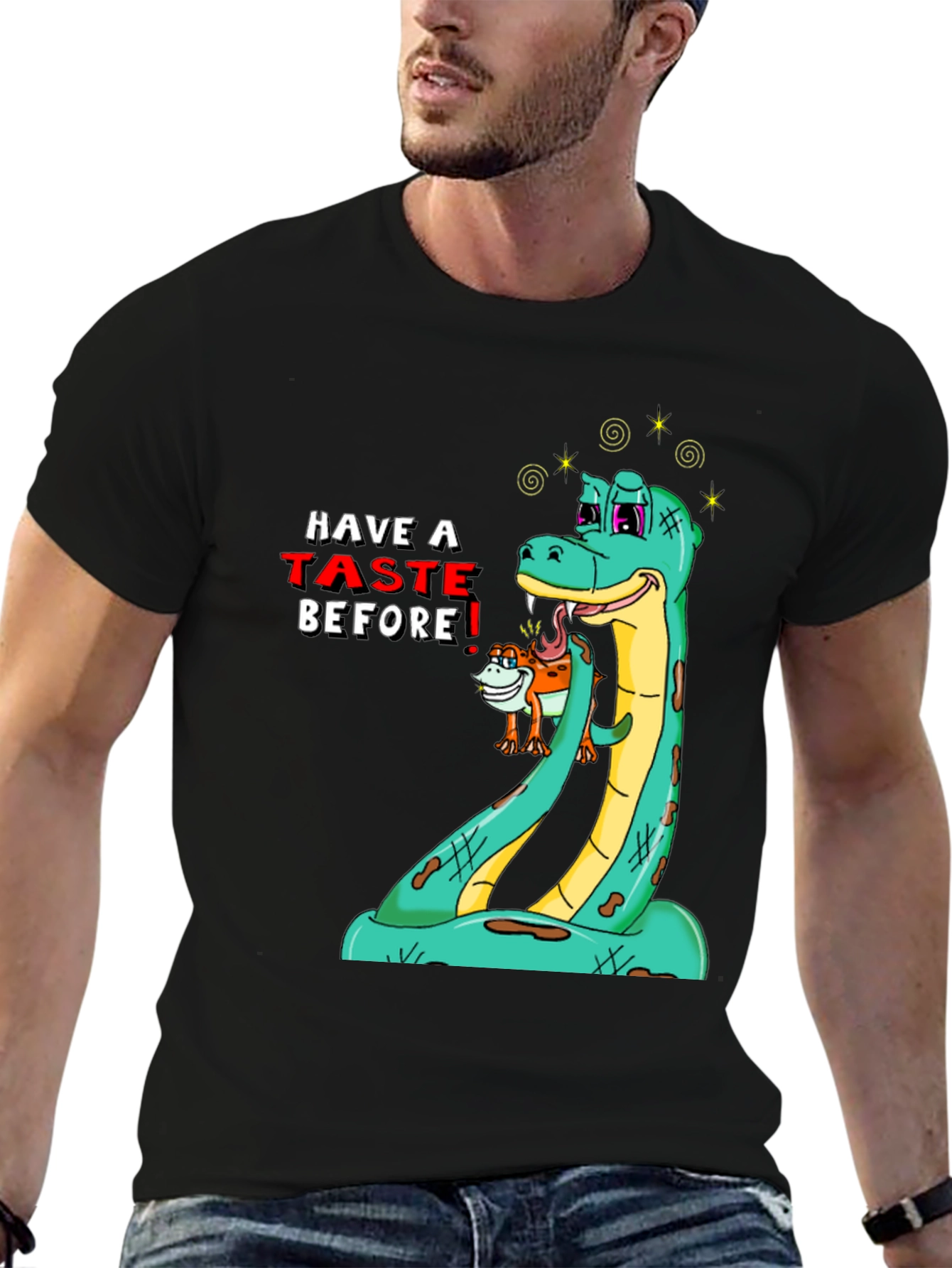 Funny Snake Tasting T-Shirt