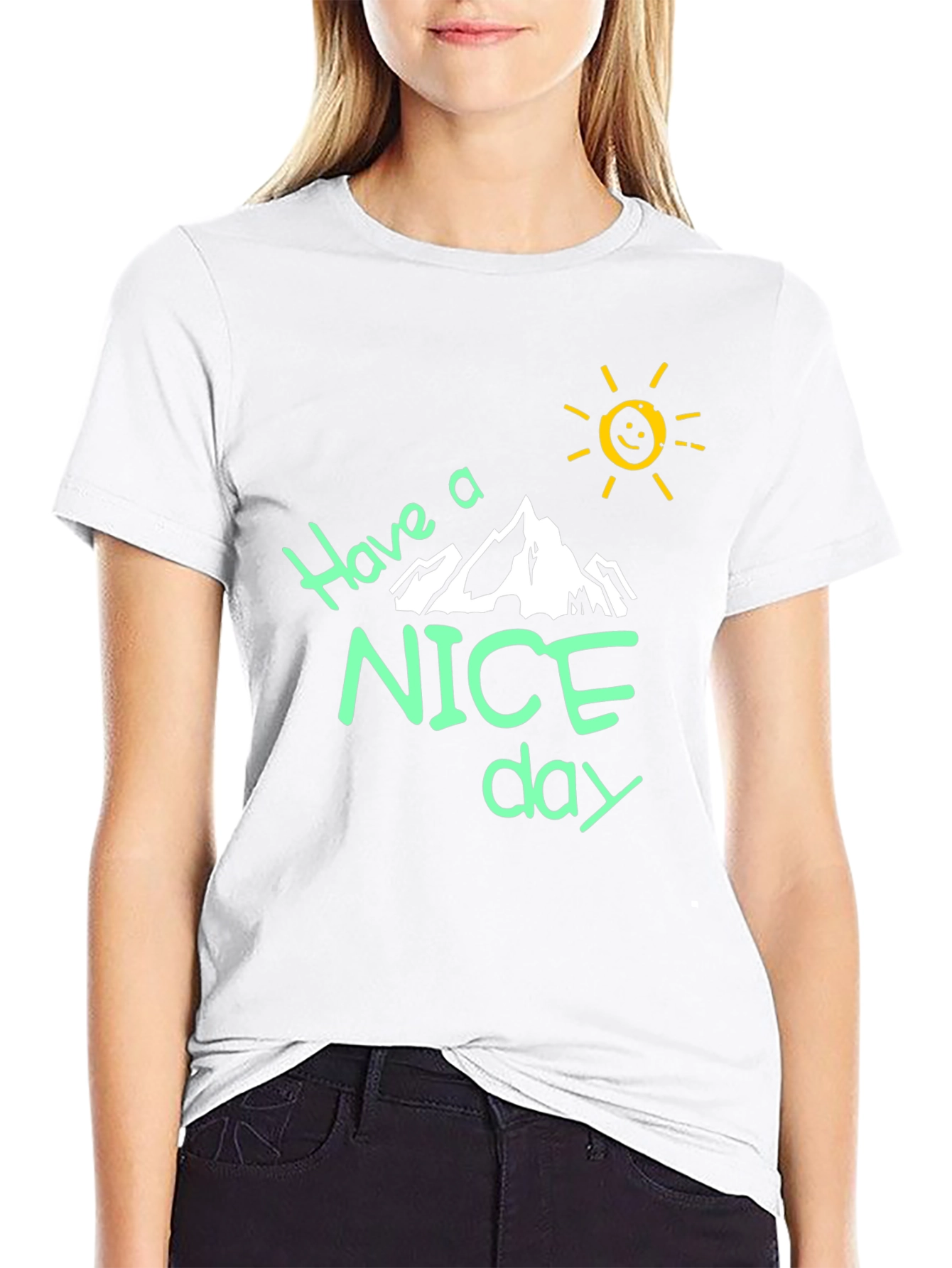 Have a Nice Day Black Graphic T-Shirt