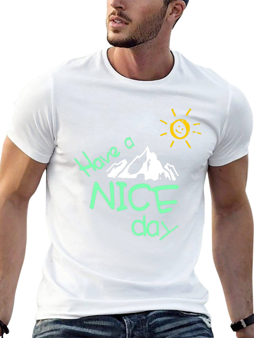 Have a Nice Day Black Graphic T-Shirt