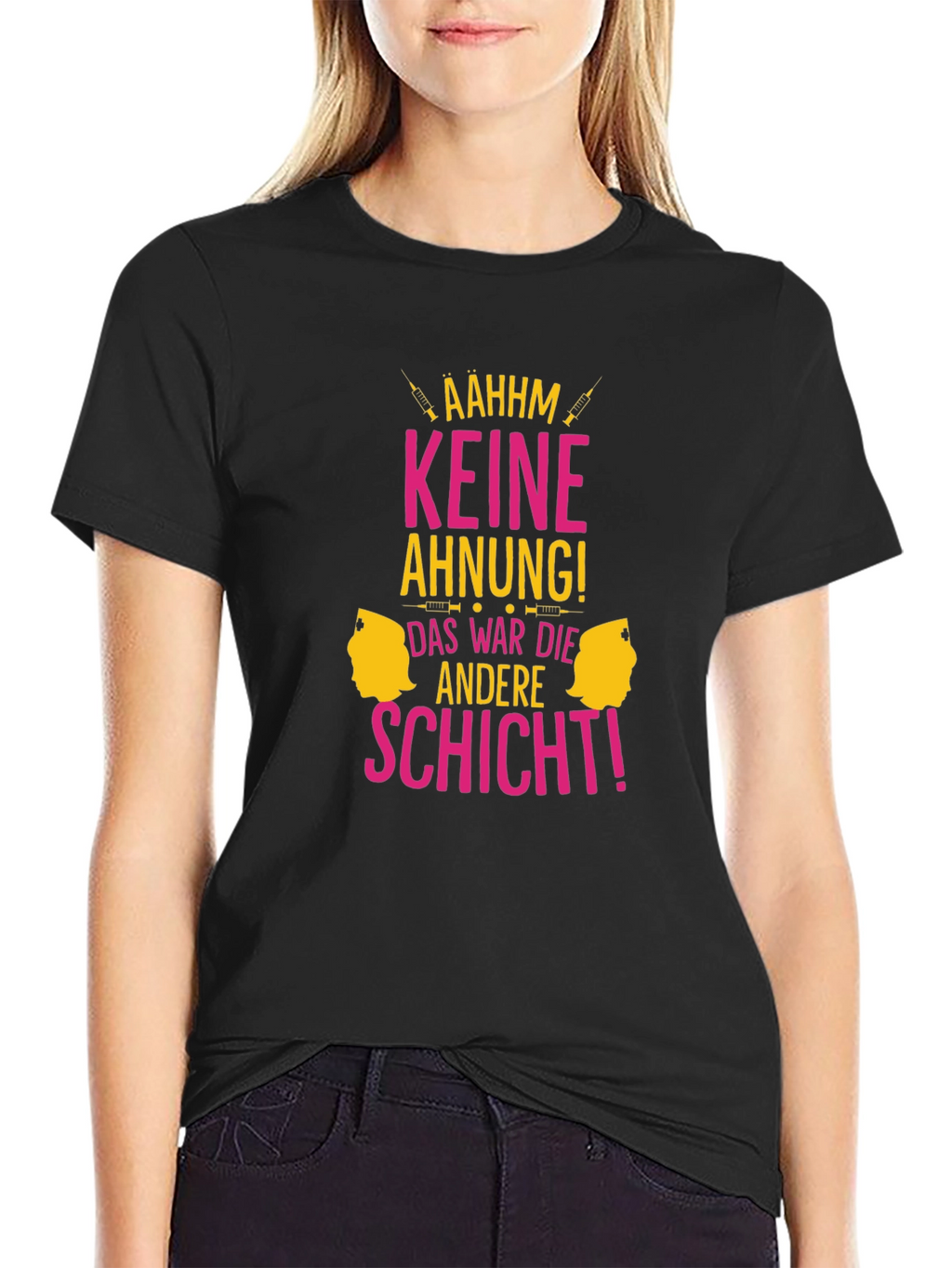 Funny Nurse T-Shirt - Keine Ahnung! Design