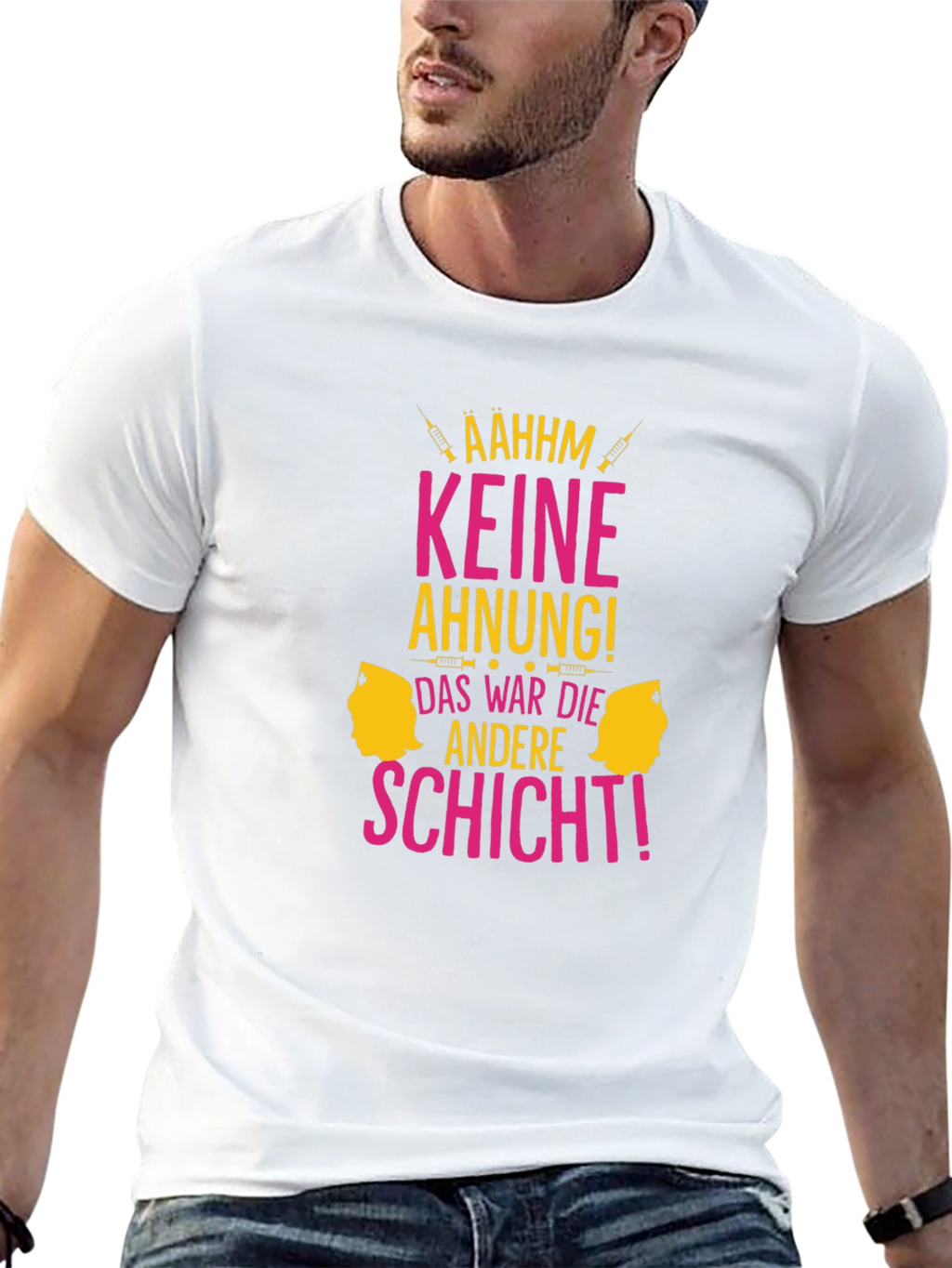 Funny Nurse T-Shirt - Keine Ahnung! Design