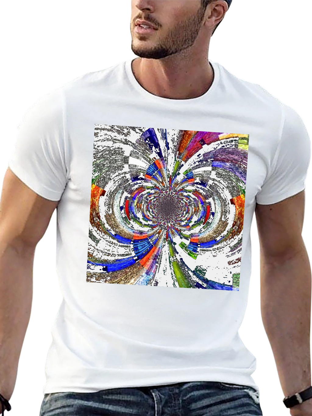 Abstract Kaleidoscope Art Black T-Shirt
