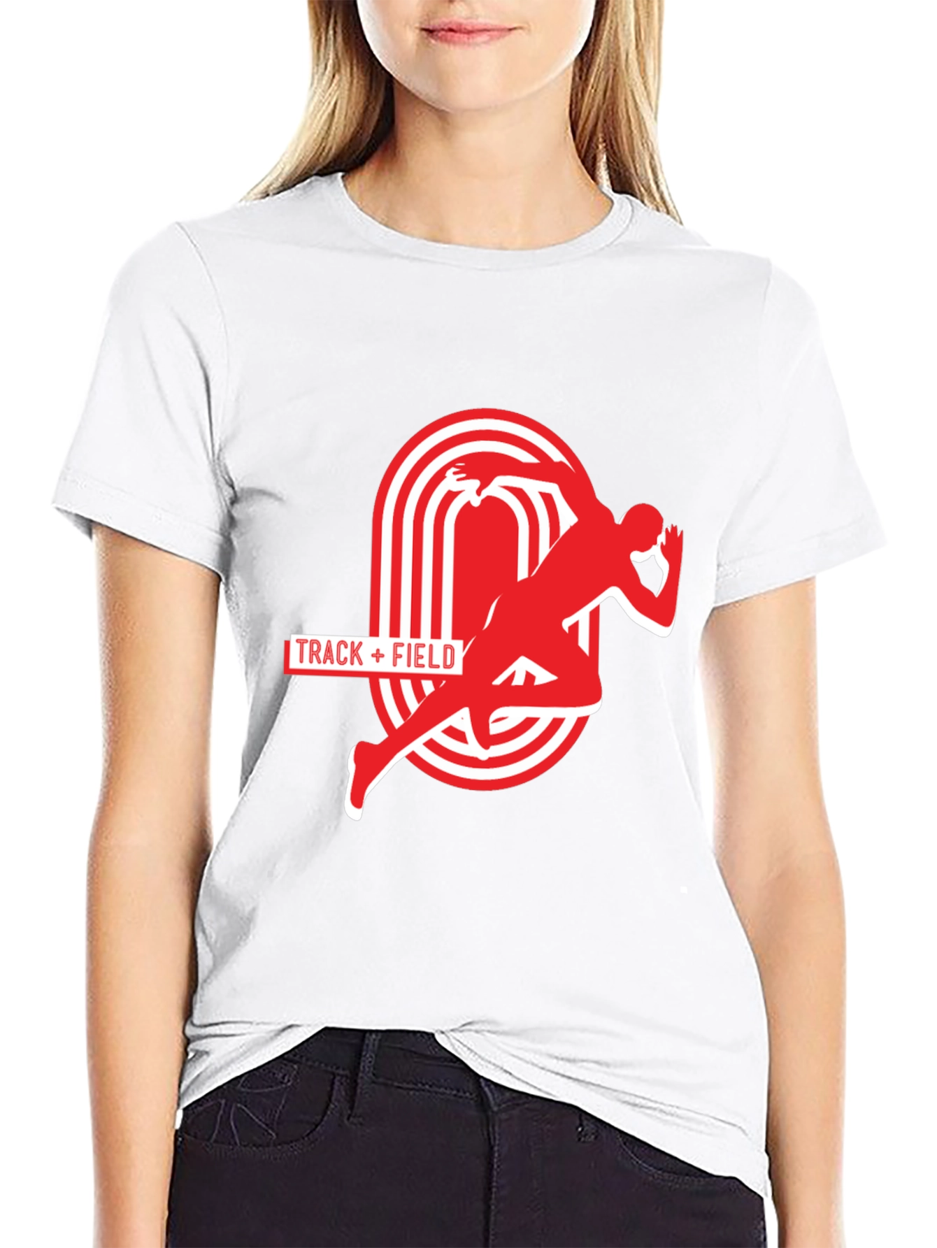 Track & Field Graphic Tee - Athletic Running Shirt
