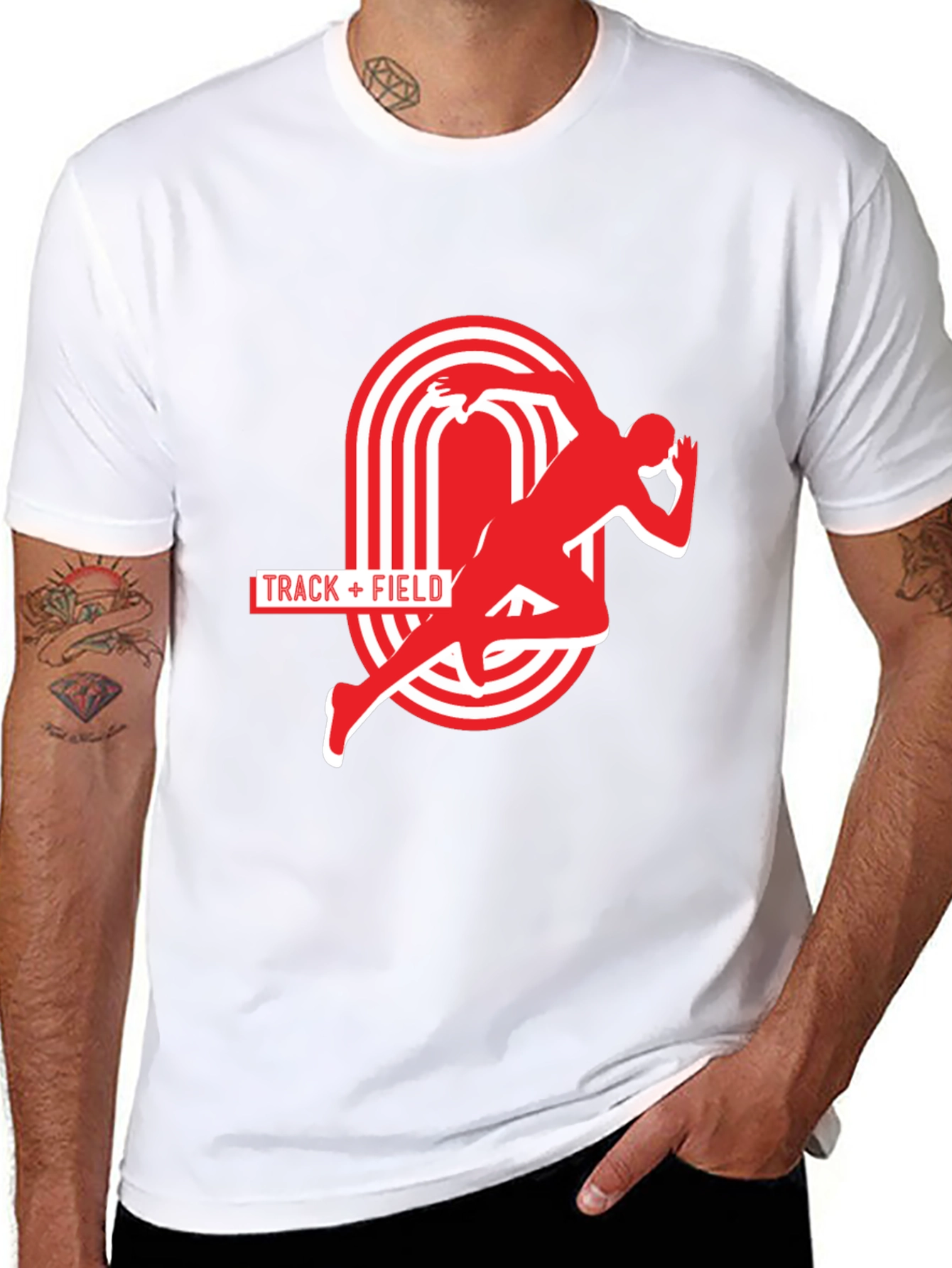 Track & Field Graphic Tee - Athletic Running Shirt