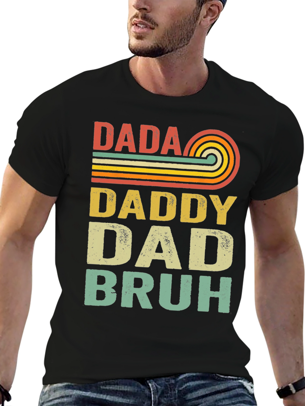 Retro Dada Daddy Dad Bruh T-Shirt