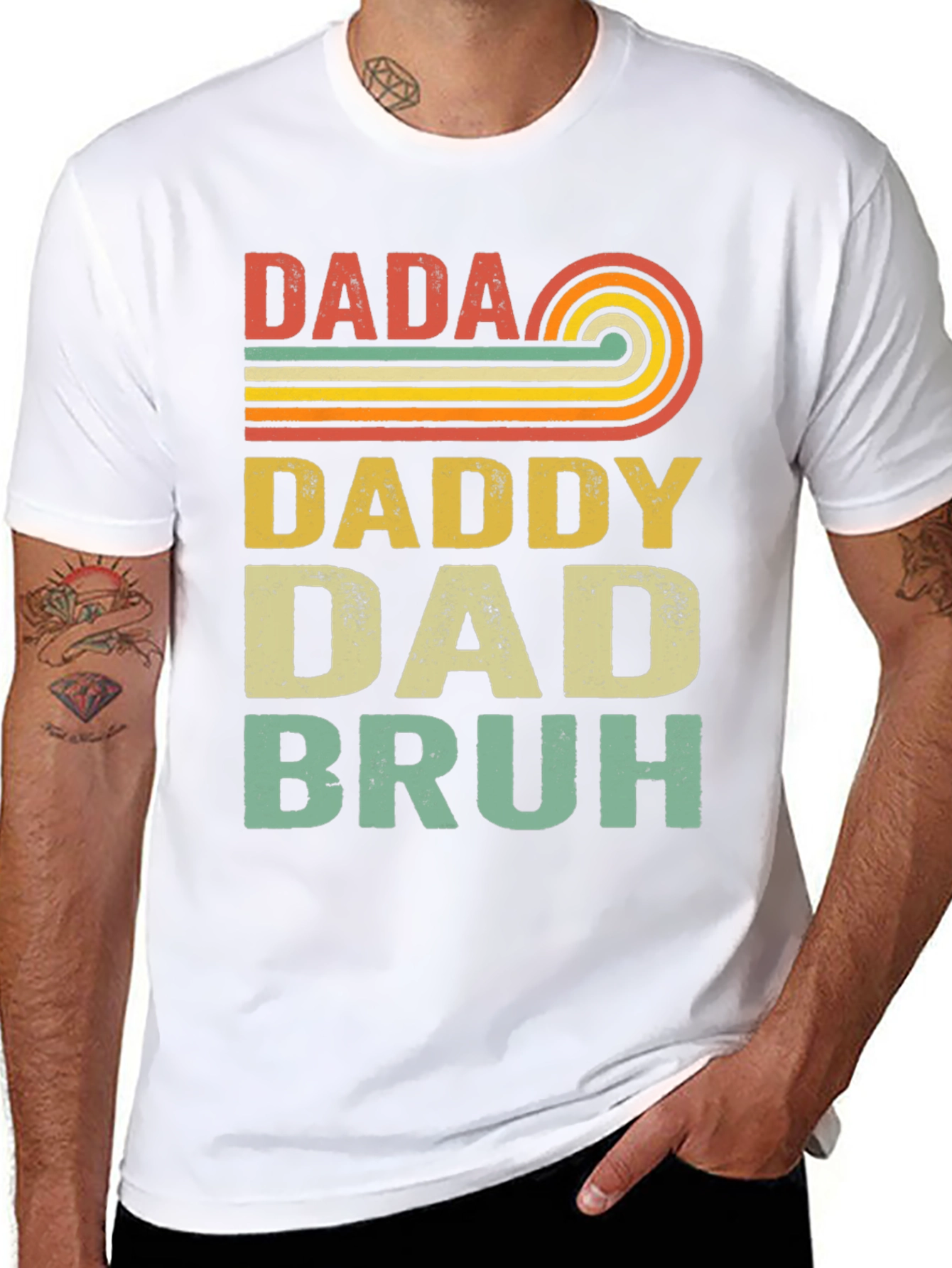 Retro Dada Daddy Dad Bruh T-Shirt