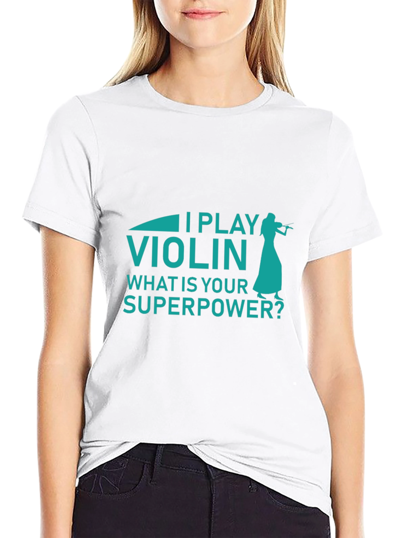 I Play Violin Whats Your Superpower? Mens T-Shirt