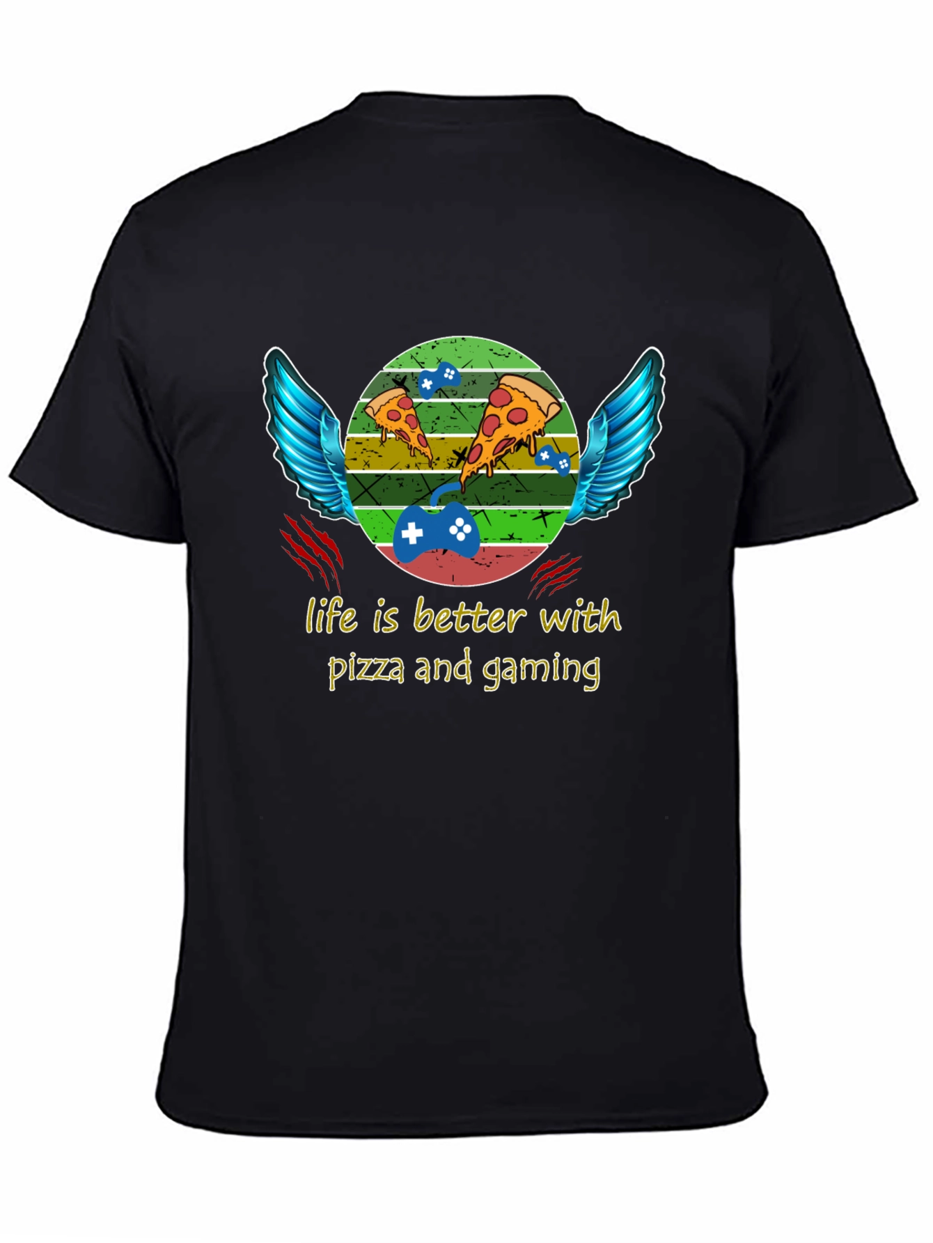 Life is Better With Pizza and Gaming T-Shirt
